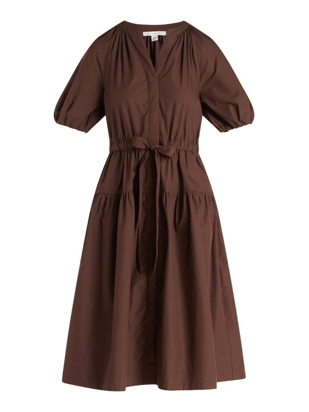 Free Assembly Women's Cotton Midi Dress with Puff Sleeves Size S (4-6) - P1